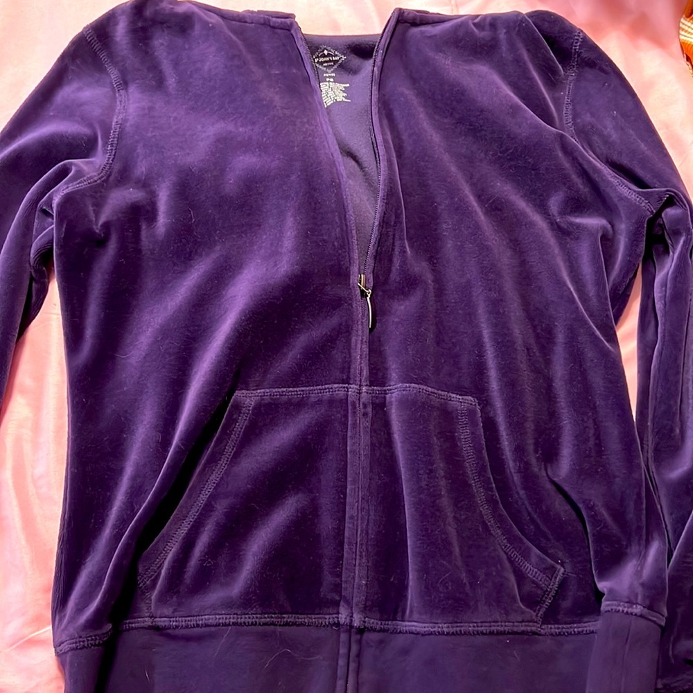 Purple velour sweatshirt